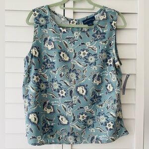 Charter Club Back Button Up Blue Top - Size 16 NWT